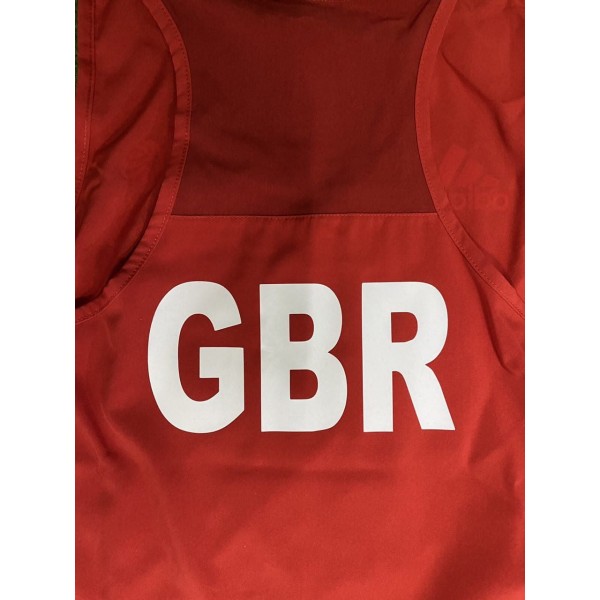 Женская форма для занятий боксом Olympic Woman GBR шорты-юбка + майка | красная | ADIDAS ADIAIBA20TW\ADIAIBA20SKW-AD0006101