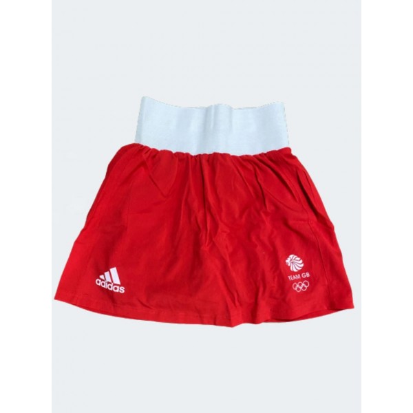 Женская форма для занятий боксом Olympic Woman GBR шорты-юбка + майка | красная | ADIDAS ADIAIBA20TW\ADIAIBA20SKW-AD0006101