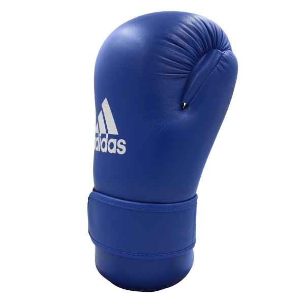 Перчатки полуконтакт Adidas Open Hand Semi-Contact Gloves с лицензией WAKO | синие | WAKOG3