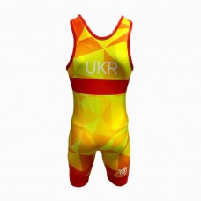 Костюм для боротьби (трико) UWW | жовтий | ADIDAS 1633RED V1