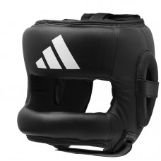 Шлем боксерский Adidas Pro Full Protection с бампером | черно/белый | ADIBHGF01