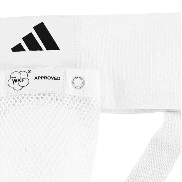Захист паху для чоловіків Adidas з ліцензією WKF | білий | ADIBP06WKF