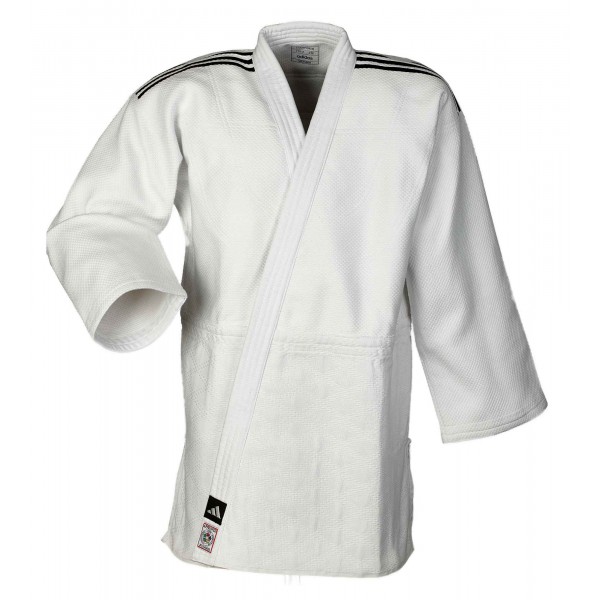 Кимоно для дзюдо Champion III с лицензией IJF | белый/черные полосы | ADIDAS  J-IJF-2-AD0011330