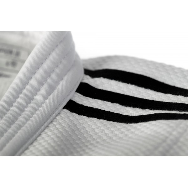 Кимоно для дзюдо Champion III Slim Fit с лицензией IJF | белый/черные полосы | ADIDAS  J-IJF-1-AD0011332