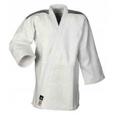 Кимоно для дзюдо Champion III Slim Fit с лицензией IJF | белый/черные полосы | ADIDAS  J-IJF-1-AD0011332