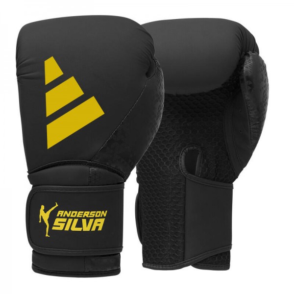 Боксерские перчатки ADIDAS X ANDERSON SILVA  50 | черно/желтый | ADIDAS ADIAS50T