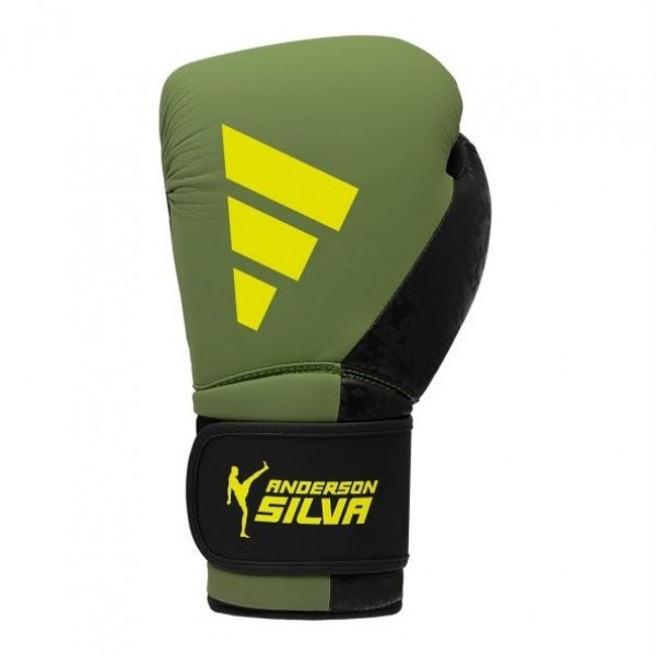 Боксерские перчатки ADIDAS X ANDERSON SILVA 50 | зеленый/черно/желтый | ADIAS50TG