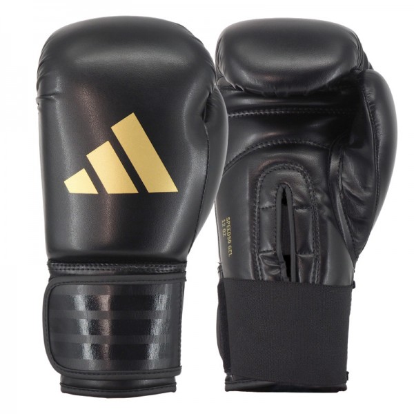 Боксерскі рукавички Adidas "Speed 50" | чорний/золотий | ADISBG50