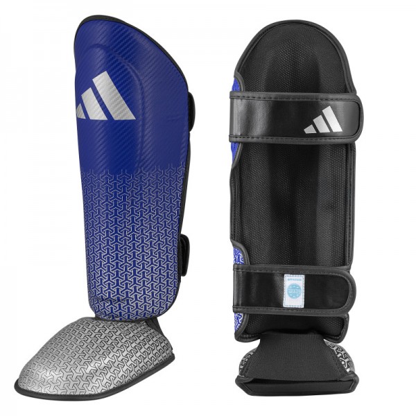 Защита голени и стопы с лицензией Wako Semi Contact | синее/серебро | ADIDAS ADIKBSI300
