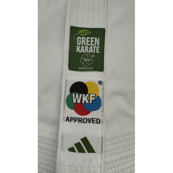 Кімоно для ката Adidas Shori з синіми смугами на плечах | білий |Adidas K999ST