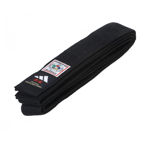 Пояс для дзюдо з білою вишивкою Adidas ELITE IJF with KANJI OPTION | чорний | ADIDAS adiB242J