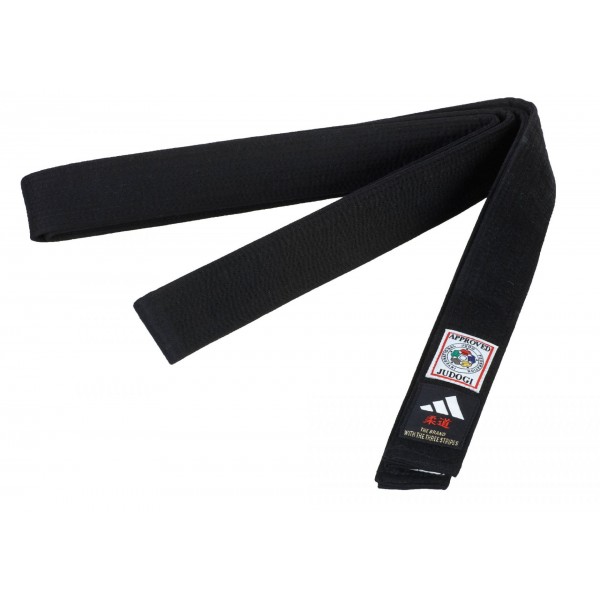 Пояс для дзюдо з білою вишивкою Adidas ELITE IJF with KANJI OPTION | чорний | ADIDAS adiB242J