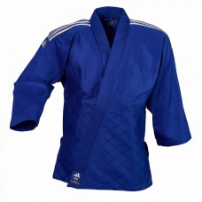 Кімоно для дзюдо Adidas серії Club з срібними смугами на плечах | синє | J350B