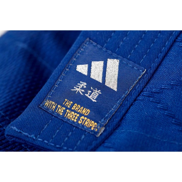 Кімоно для дзюдо Adidas серії Club з срібними смугами на плечах | синє | J350B