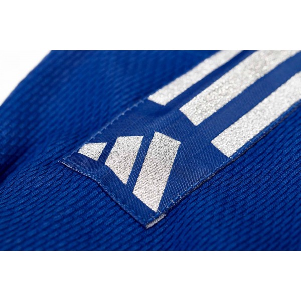 Кімоно для дзюдо Adidas серії Club з срібними смугами на плечах | синє | J350B