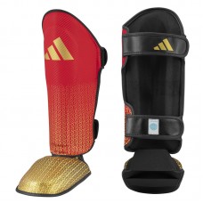Захист гомілки та стопи з ліцензією Wako Semi Contact | червоний/золотий | ADIDAS ADIKBSI300