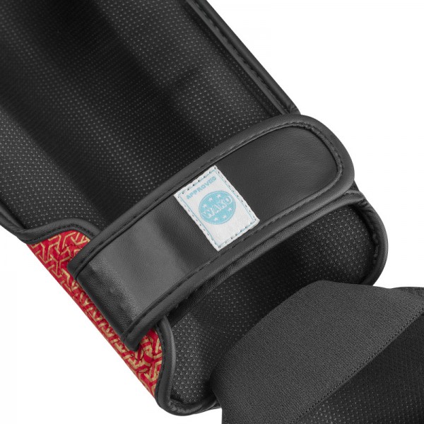 Захист гомілки та стопи з ліцензією Wako Semi Contact | червоний/золотий | ADIDAS ADIKBSI300