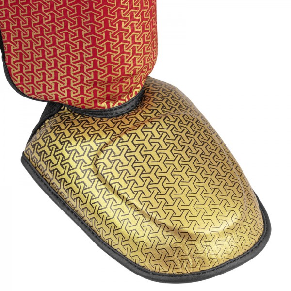 Захист гомілки та стопи з ліцензією Wako Semi Contact | червоний/золотий | ADIDAS ADIKBSI300