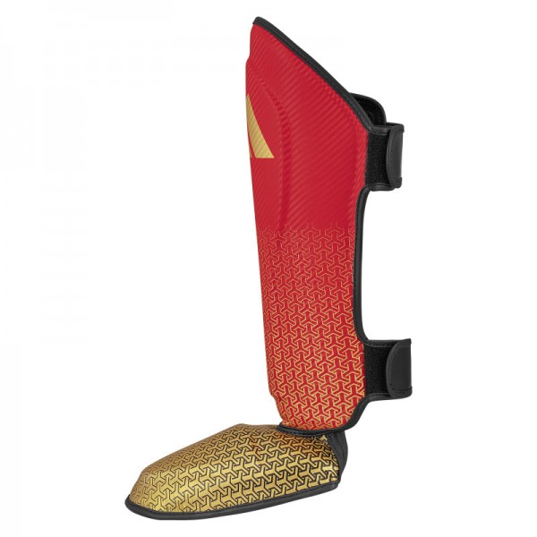 Захист гомілки та стопи з ліцензією Wako Semi Contact | червоний/золотий | ADIDAS ADIKBSI300