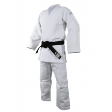 Кимоно для дзюдо Champion III Olympic с лицензией IJF | белое/голубой логотип | ADIDAS J-IJF3-L