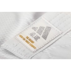 Кимоно для дзюдо Adidas серии Club с серебряными полосами на плечах | белое| Adidas J350P