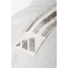 Кимоно для дзюдо Adidas серии Club с серебряными полосами на плечах | белое| Adidas J350P