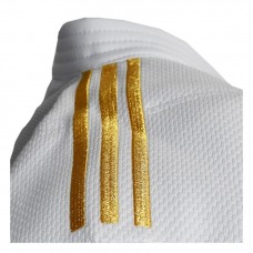 Кимоно для дзюдо Champion III Slim Fit с лицензией IJF | белый/золотые полосы | ADIDAS J-IJF3