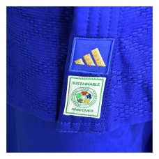 Кимоно для дзюдо Champion III Slim Fit с лицензией IJF | синее/золотые полосы | ADIDAS J-IJFB3