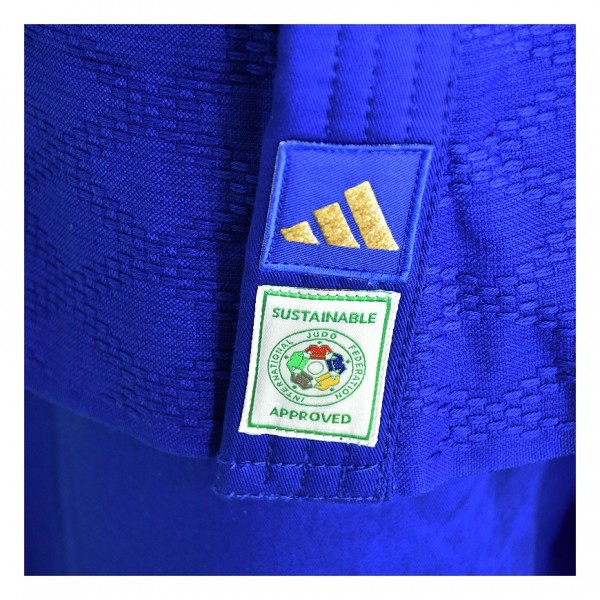 Кімоно для дзюдо Champion III з ліцензією IJF | синє/золоті полоси | ADIDAS J-IJFB3