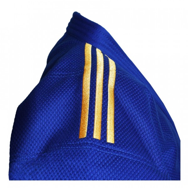 Кімоно для дзюдо Champion III з ліцензією IJF | синє/золоті полоси | ADIDAS J-IJFB3