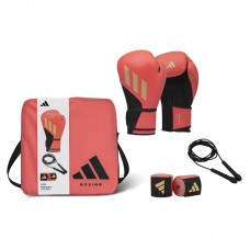 Боксерський набір Adidas (рукавички, бинти, скакалка) | червоний | ADIKITW