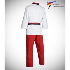 Добок для тхеквондо ADIDAS POOMSAE для дівчаток | біло-червоний | adiTPYF02