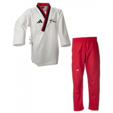 Добок для тхеквондо ADIDAS POOMSAE для дівчаток | біло-червоний | adiTPYF02