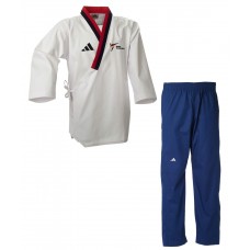 Добок для тхеквондо ADIDAS POOMSAE для мальчиков | бело-синий | adiTPYM02