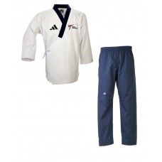 Добок для тхеквондо ADIDAS POOMSAE для жінок | біло-синій | ADITPAF02