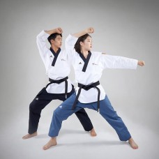 Добок для тхеквондо ADIDAS POOMSAE для жінок | біло-синій | ADITPAF02