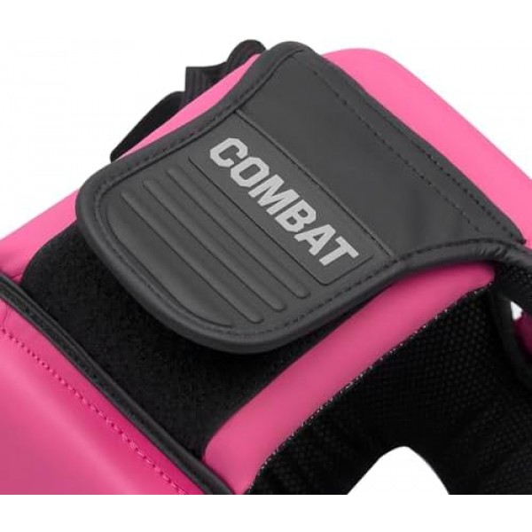 Шолом боксерський Adidas Combat 50 | чорний/рожевий | ADIC50HG 