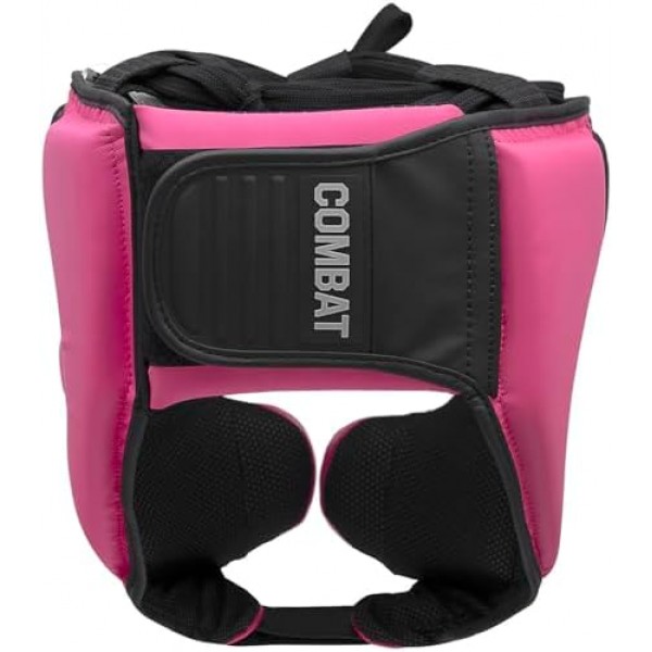 Шолом боксерський Adidas Combat 50 | чорний/рожевий | ADIC50HG 