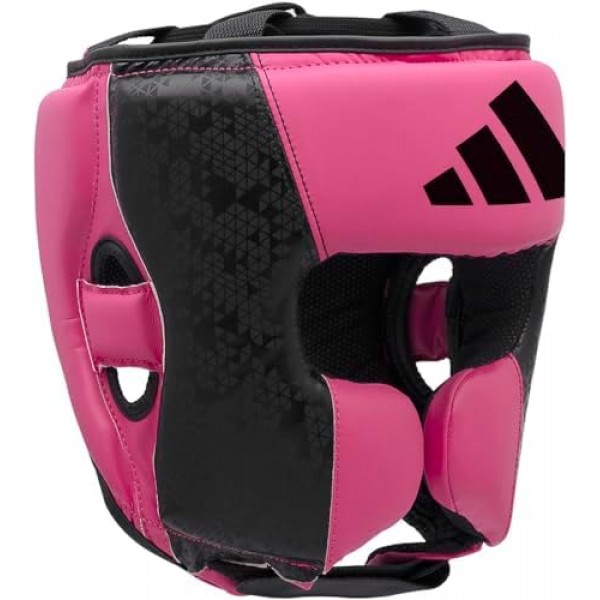 Шолом боксерський Adidas Combat 50 | чорний/рожевий | ADIC50HG 