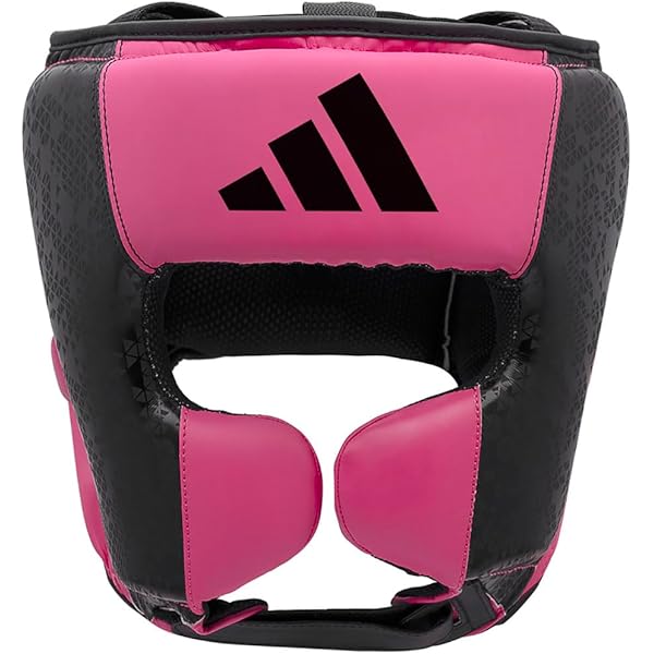 Шолом боксерський Adidas Combat 50 | чорний/рожевий | ADIC50HG 
