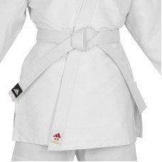 Кимоно для дзюдо Adidas серии Club с красными полосами на плечах | белое | J350P