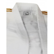 Кимоно для дзюдо Adidas серии Club с золотыми полосами на плечах | белое | J350P