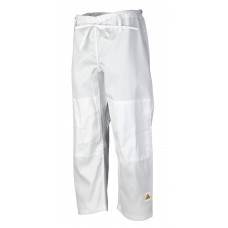 Кимоно для дзюдо Adidas серии Club с золотыми полосами на плечах | белое | J350P