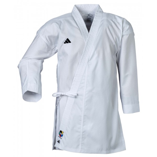 Кимоно для карате Adidas Fighter Slim Fit с лицензией WKF | белое | K220DNAWKF