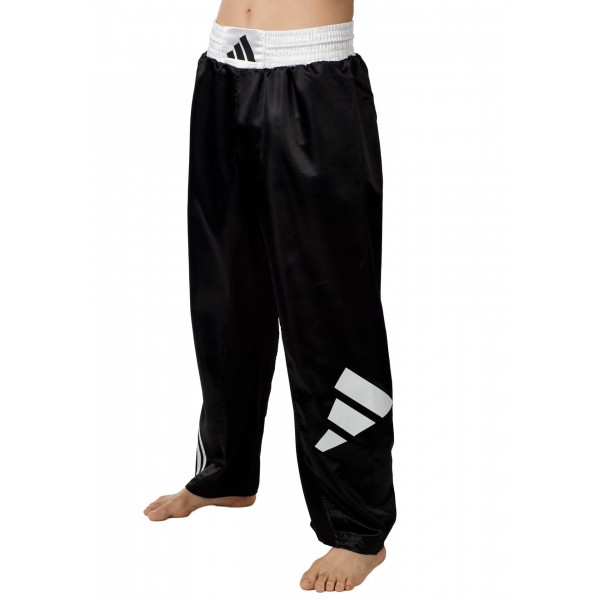Штани для кікбоксингу Adidas | чорно/білі | ADIKBUN100T