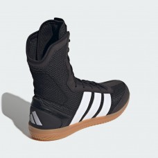 Взуття для боксу (боксерки) Adidas Box Hog Wide | чорно-білі | JQ8533