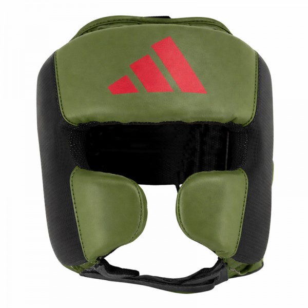 Боксерський шолом Adidas Power 50 | хакі/червоний | C50HG