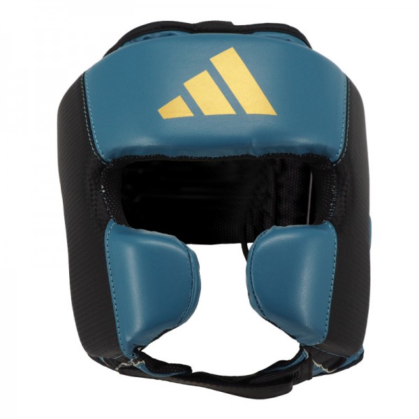 Боксерский шлем Adidas Power 50 | голубой/чёрный/золотой | C50HG