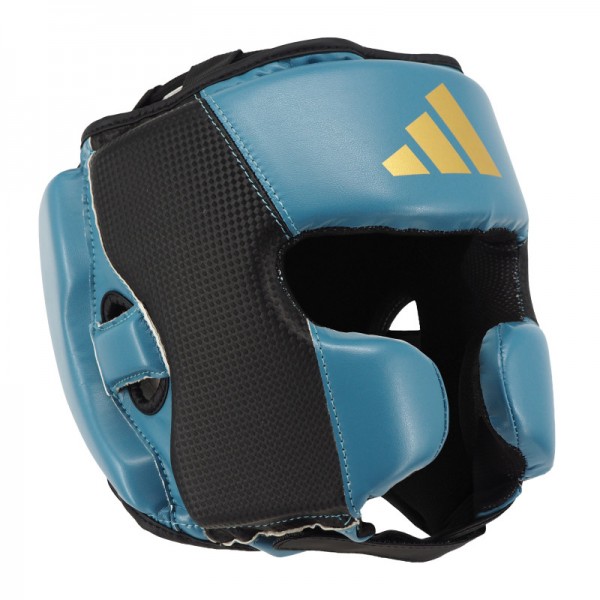 Боксерский шлем Adidas Power 50 | голубой/чёрный/золотой | C50HG