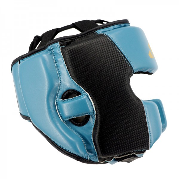 Боксерский шлем Adidas Power 50 | голубой/чёрный/золотой | C50HG